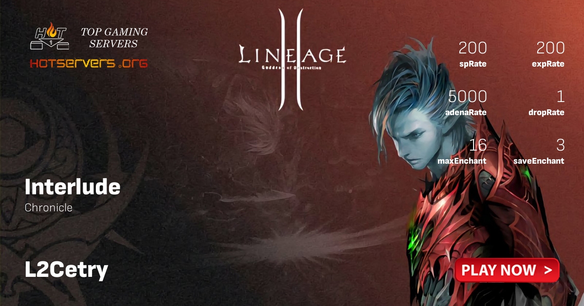 L2Cetry Interlude Lineage 2 server - Hotservers.org